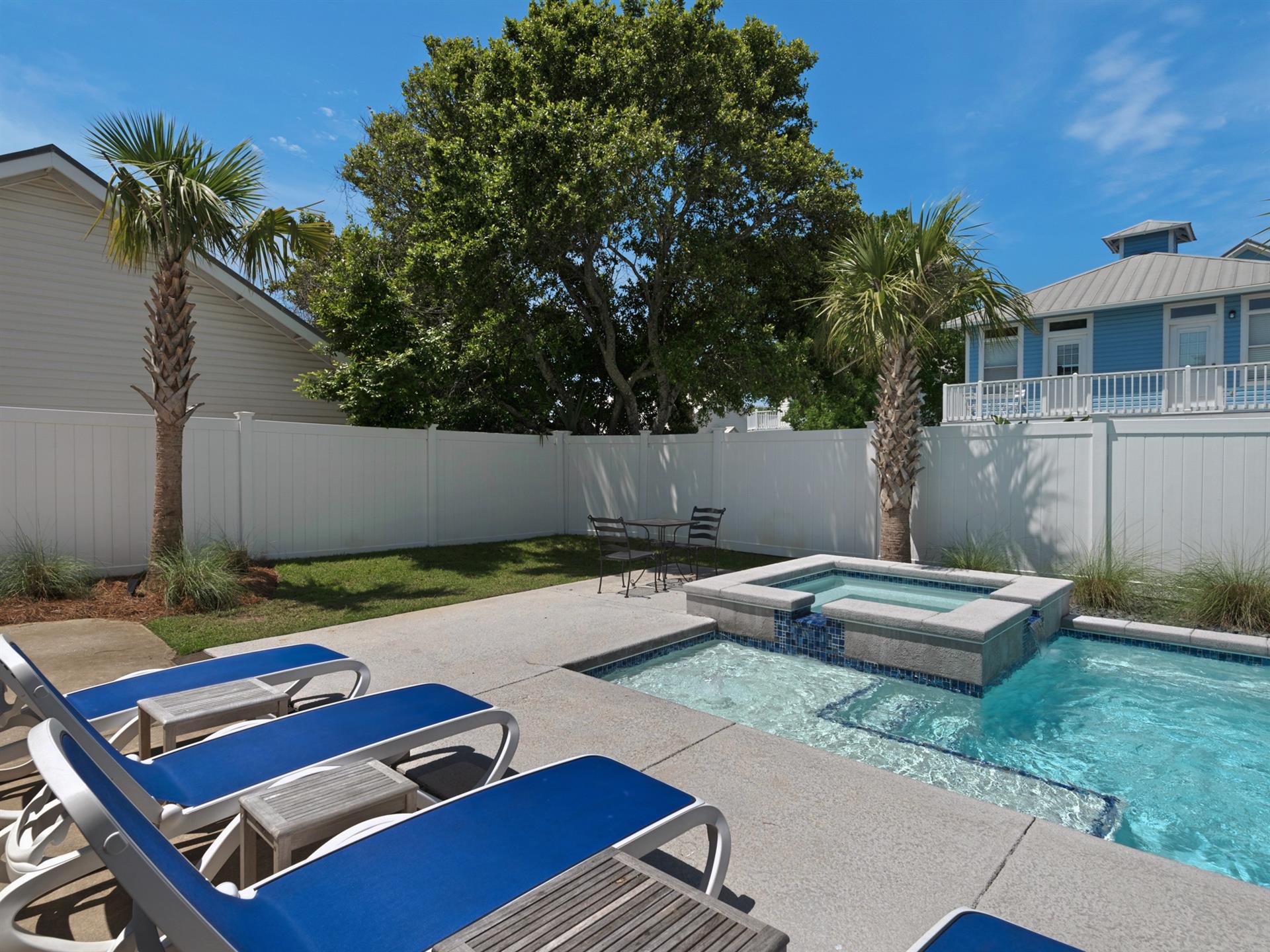 Enjoy time pool side