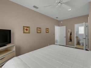 Carriage house bedroom with access to bathroom