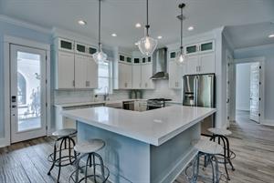 Kitchen with breakfast bar seating