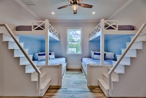 2nd floor bunk room offering lower queen and upper twin