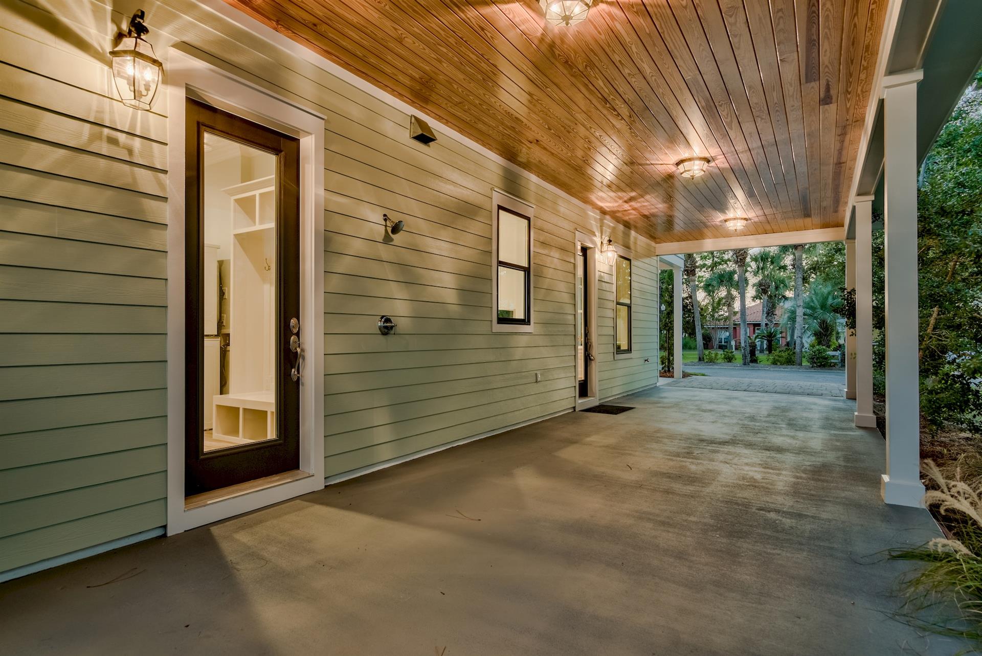 Parking area with space for four vehicles