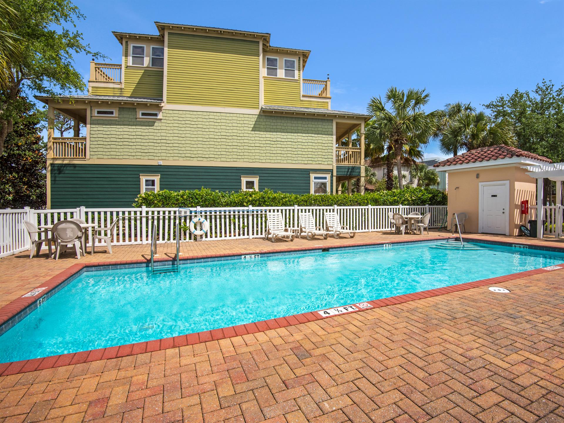 Complex pool area just 2 homes away from Southern Grace