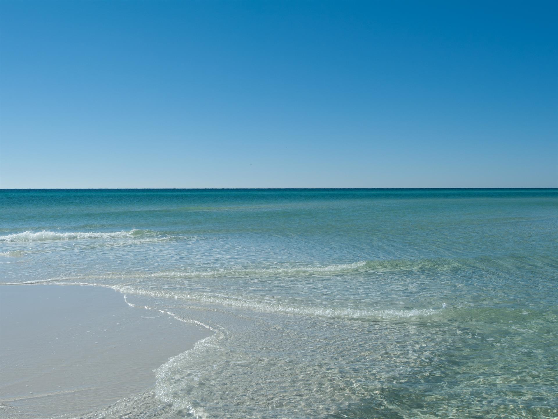 Enjoy the emerald green water