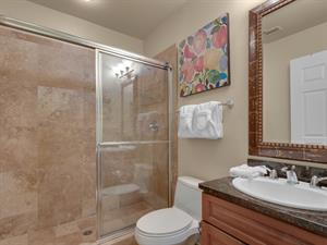 Private bathroom off queen guest bedroom