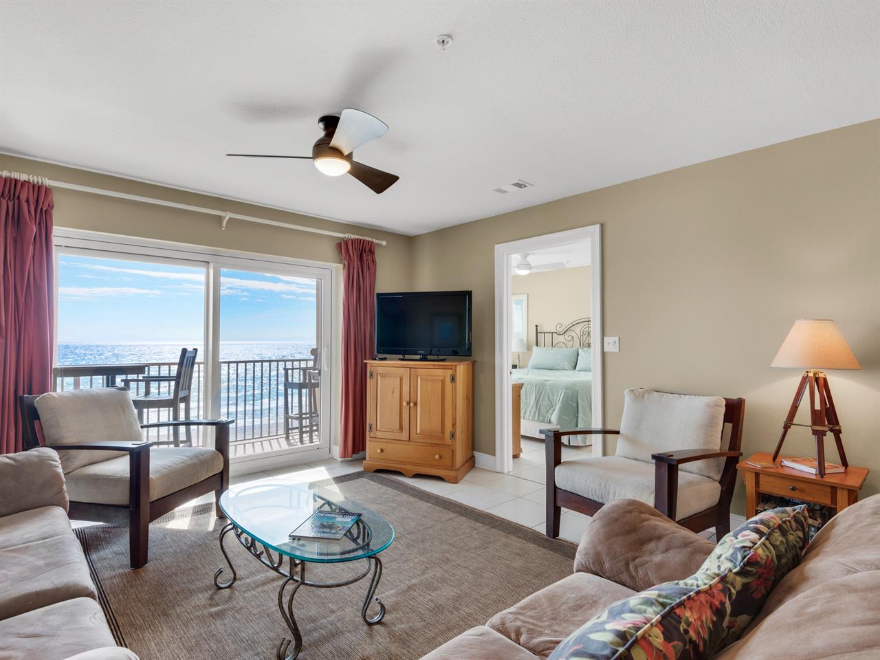 You can watch TV or watch the waves