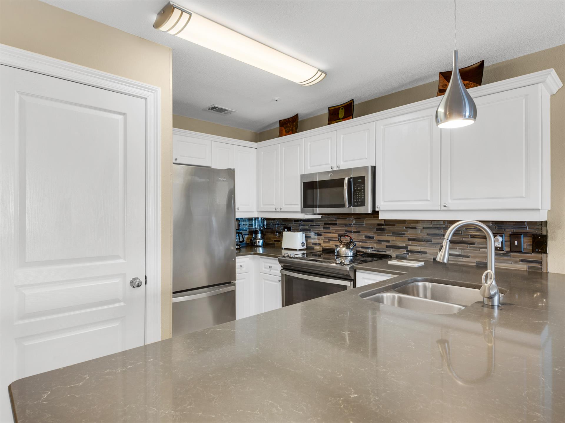 Kitchen with stainless appliances