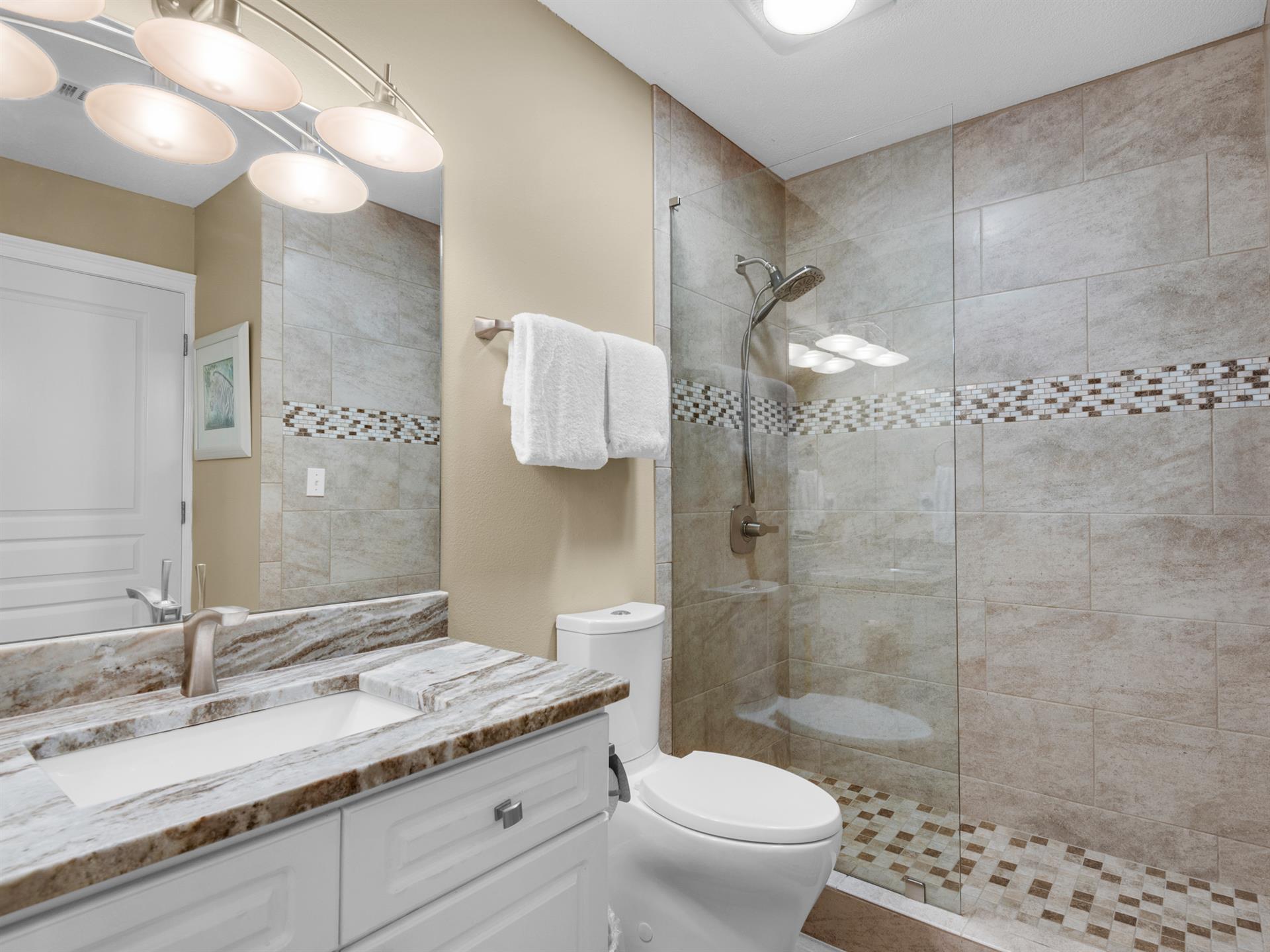 Guest Bathroom with walkin shower