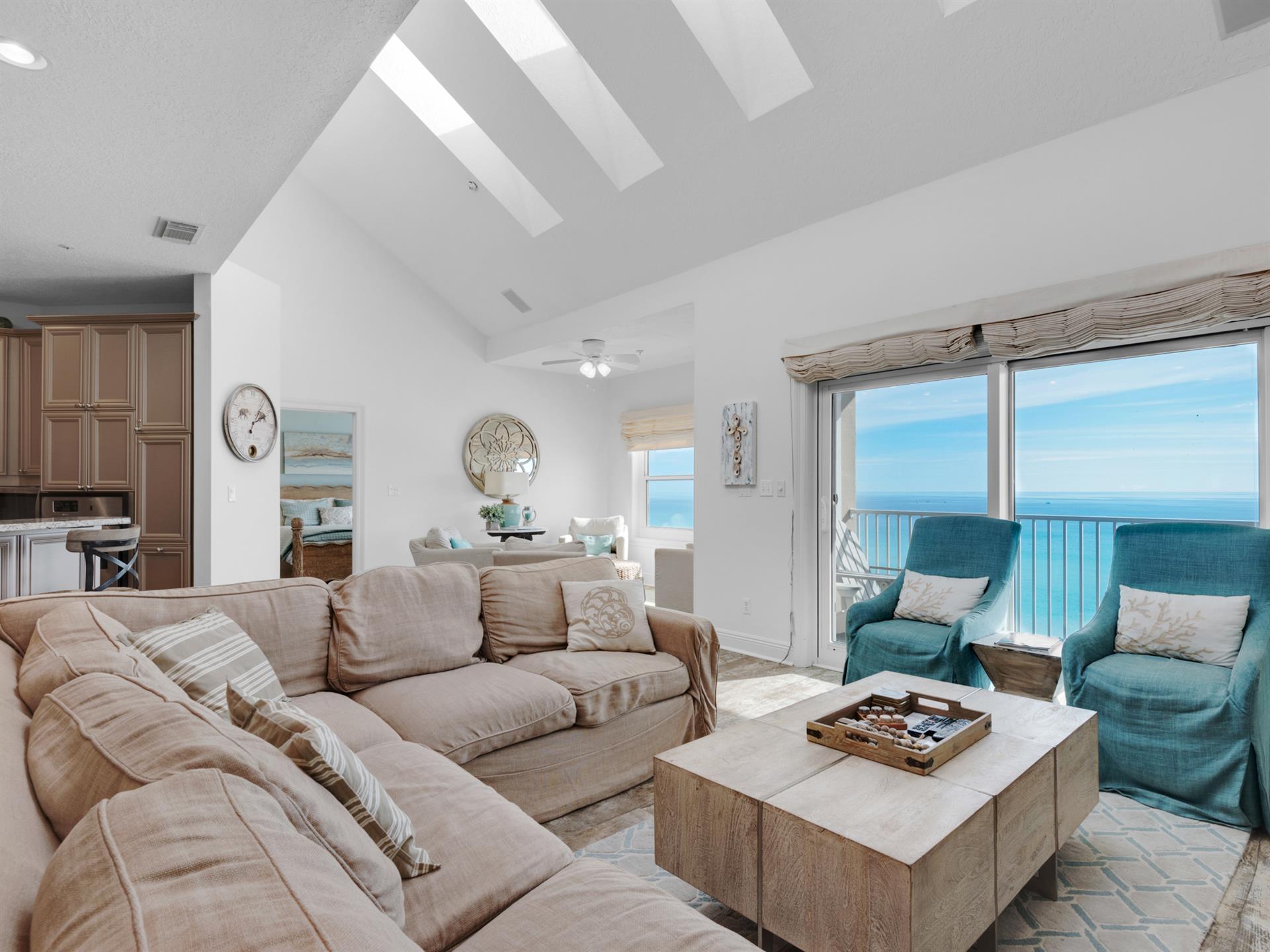 Living Area with Private Balcony