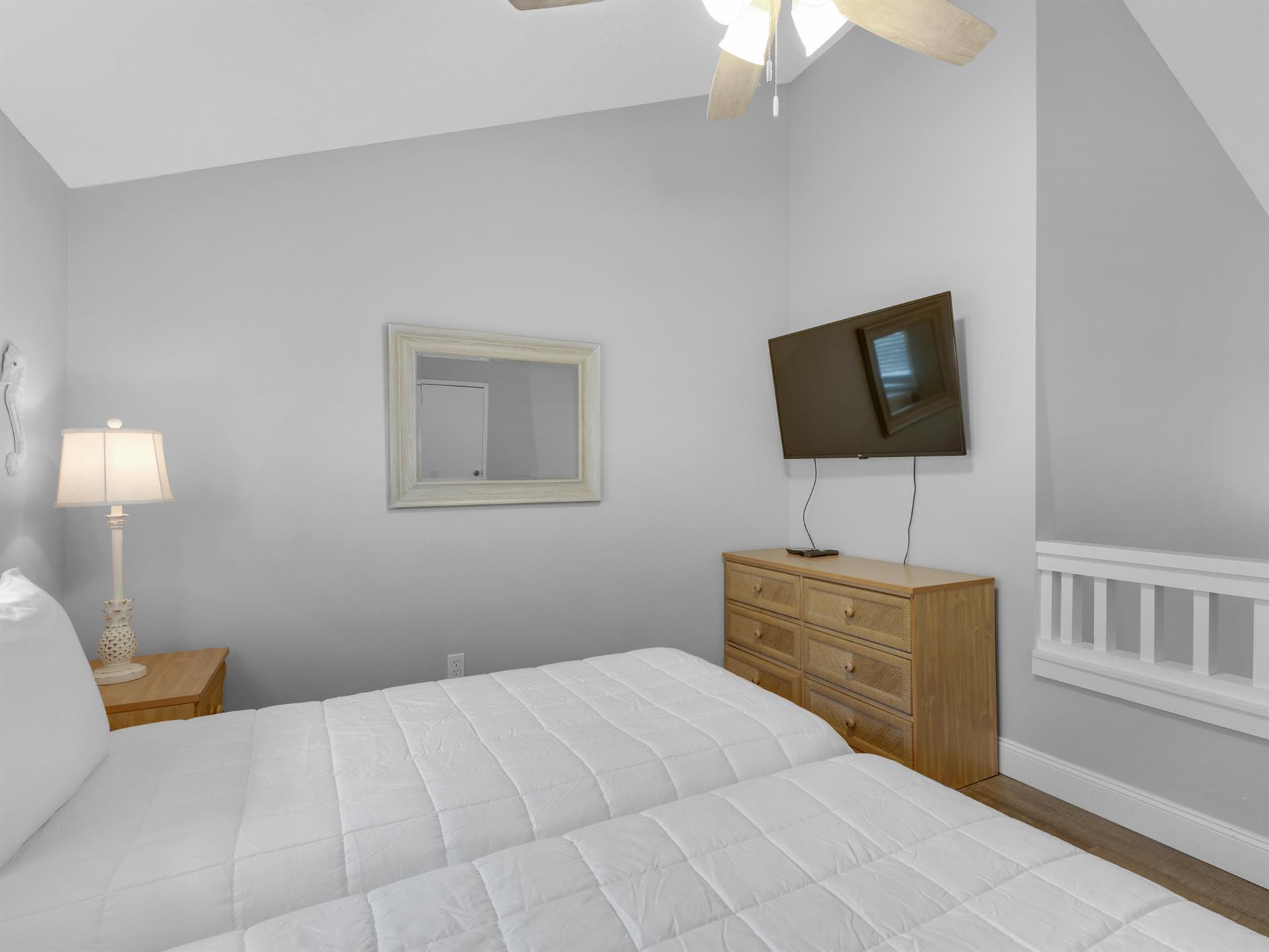 Flat Screen TV in Loft Bedroom