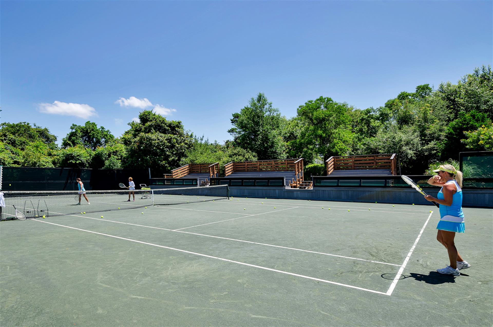 Six Clay Rubico Tennis Courts for Play