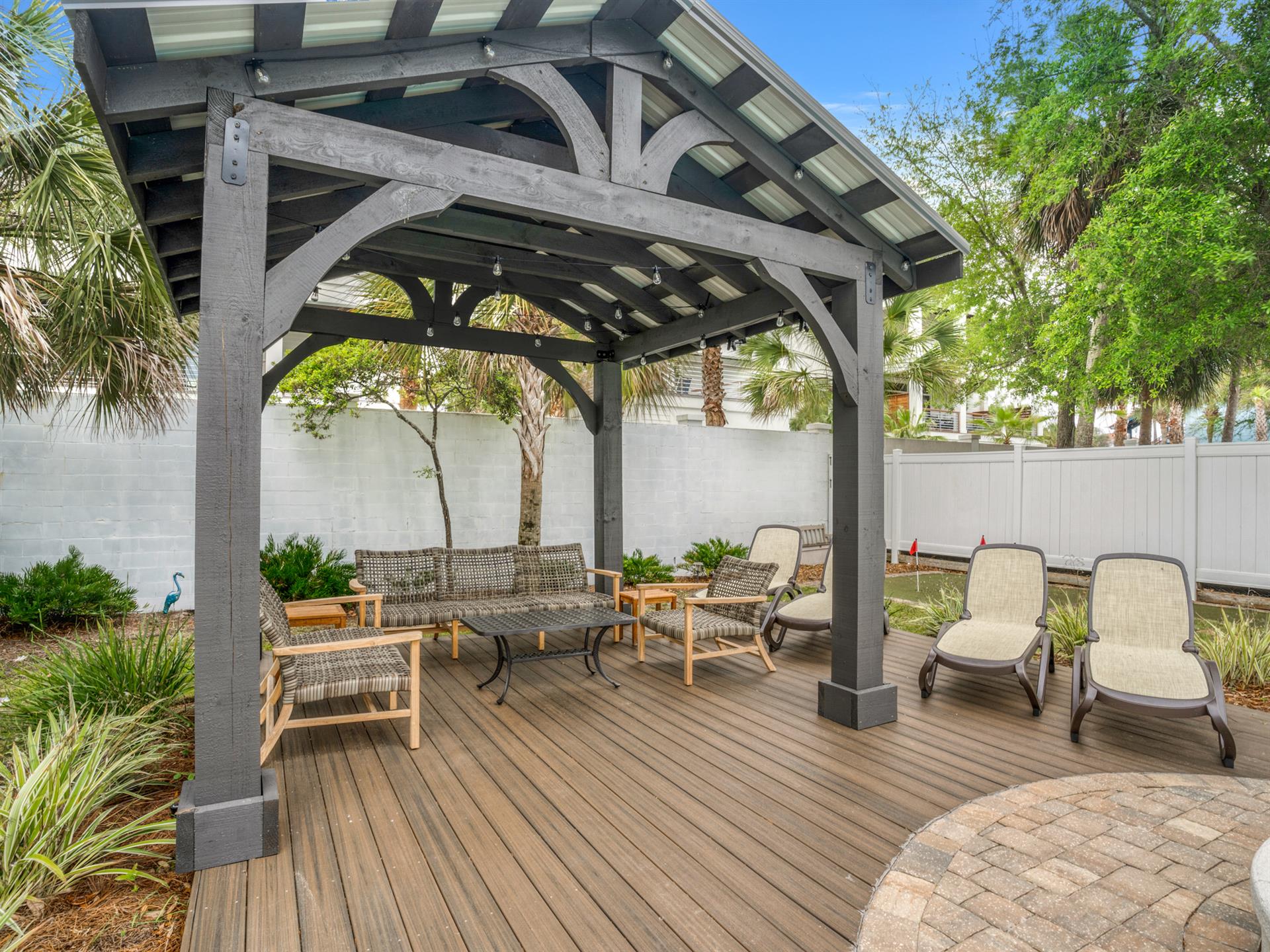 Outdoor Seating under Pergola