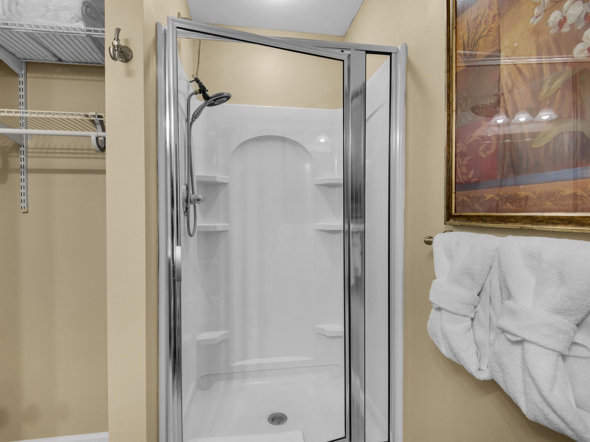 Guest bathroom with walk in shower