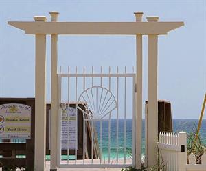 Beach Resort Beach Gate  outside the pool gate and down the road