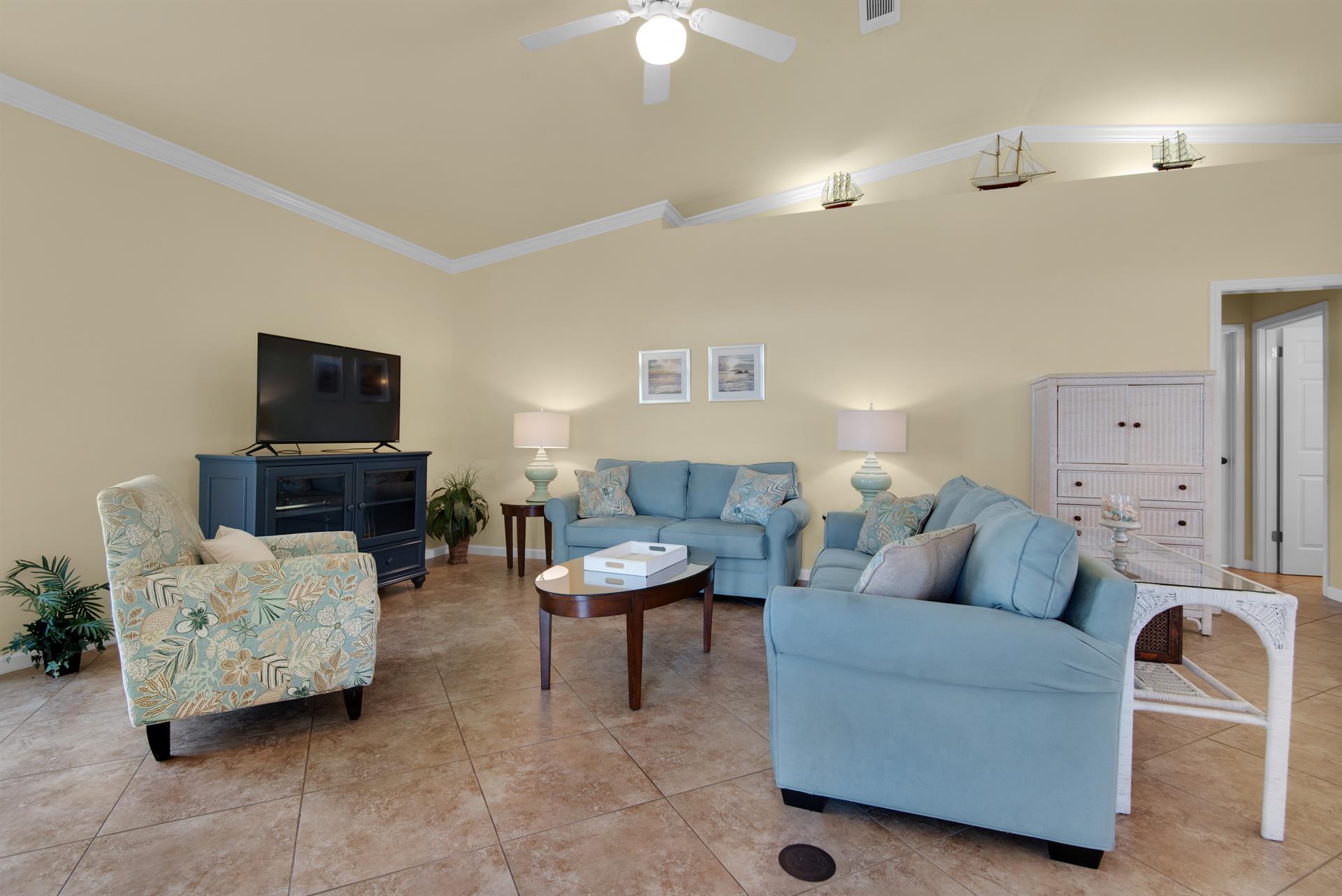 Living Room with Flat screen TV