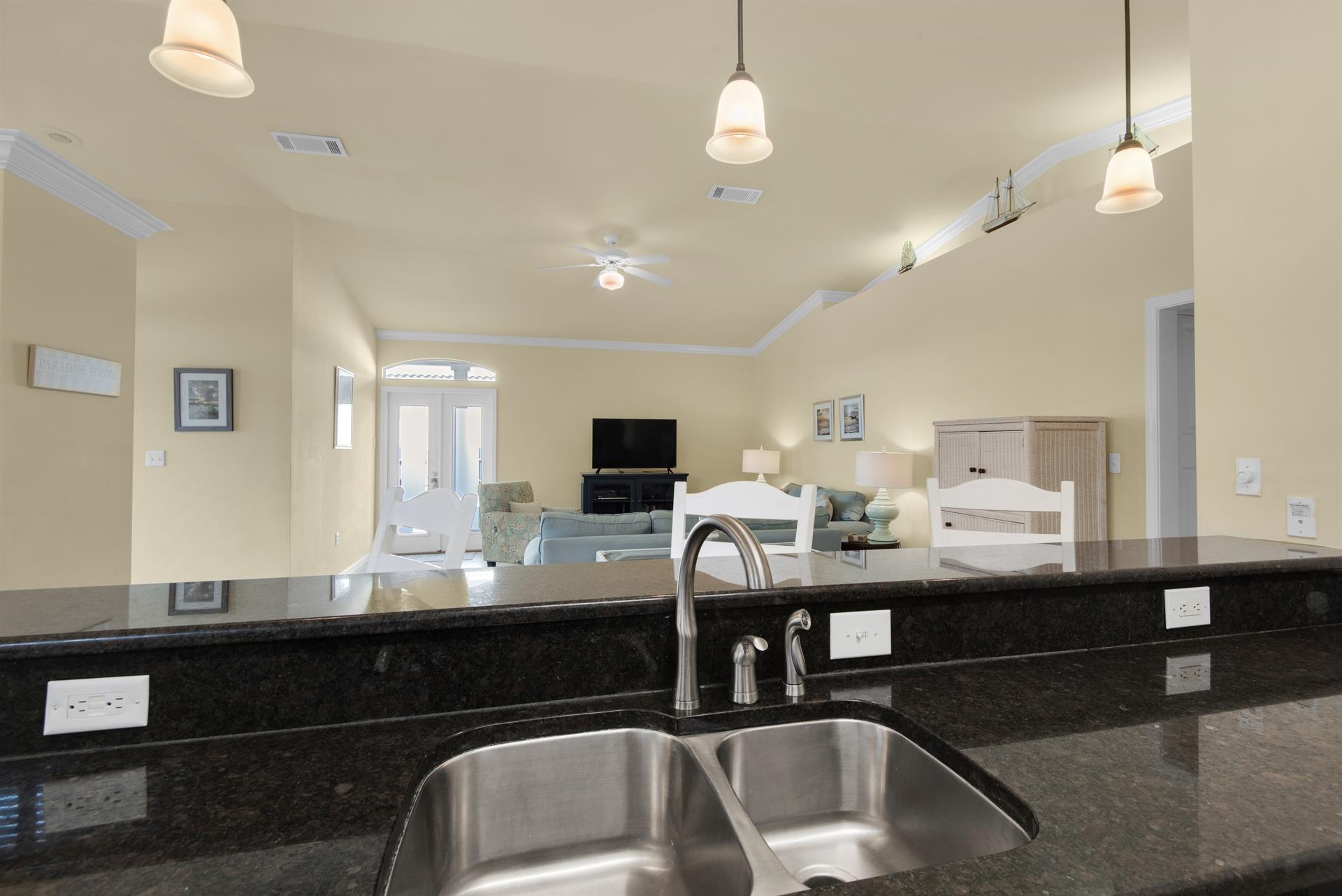 View from Kitchen into Living Room