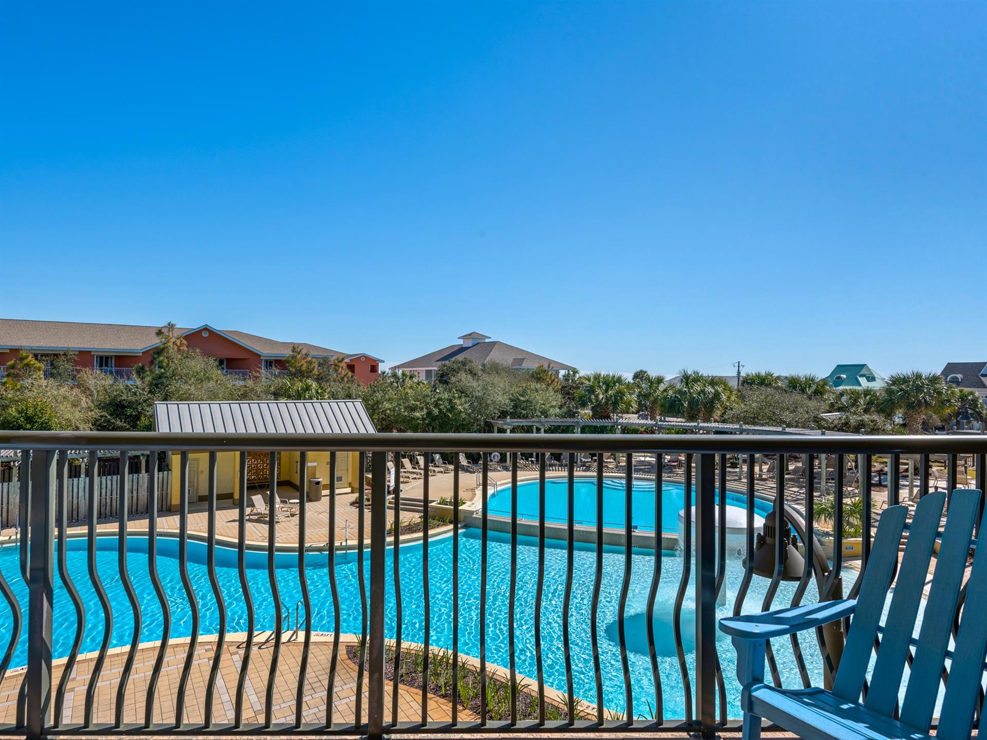Pool View from Balcony