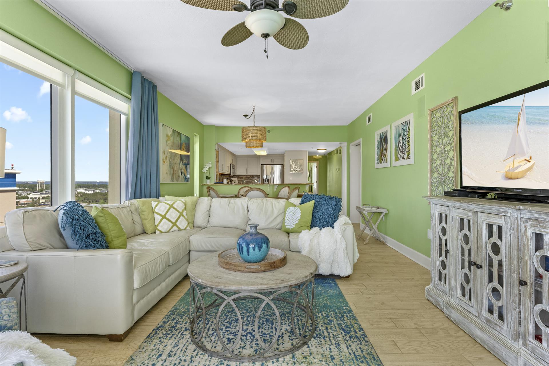 Living Area with Flat Screen TV