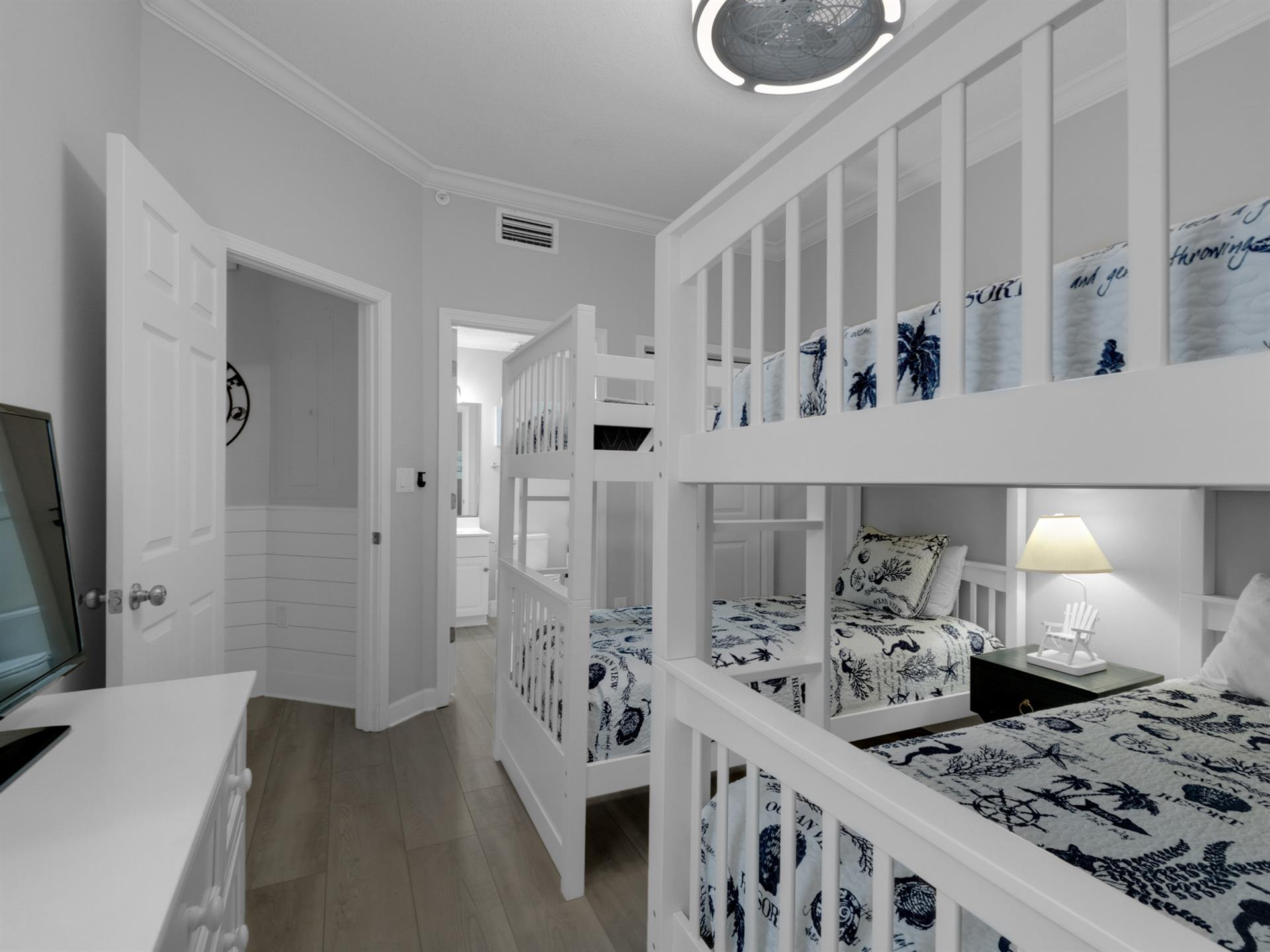 Bunk bedroom with private bathroom