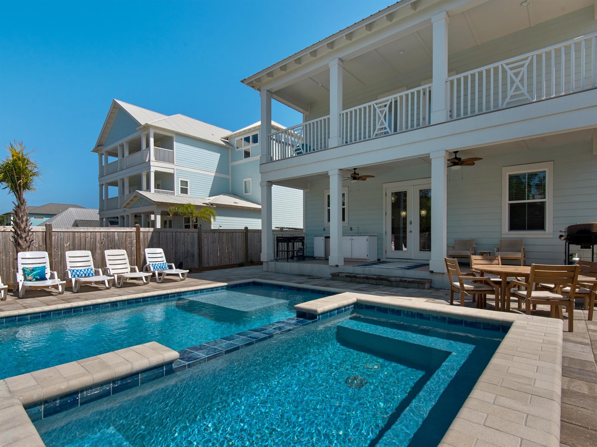 Pool with Spa and Outdoor Kitchen
