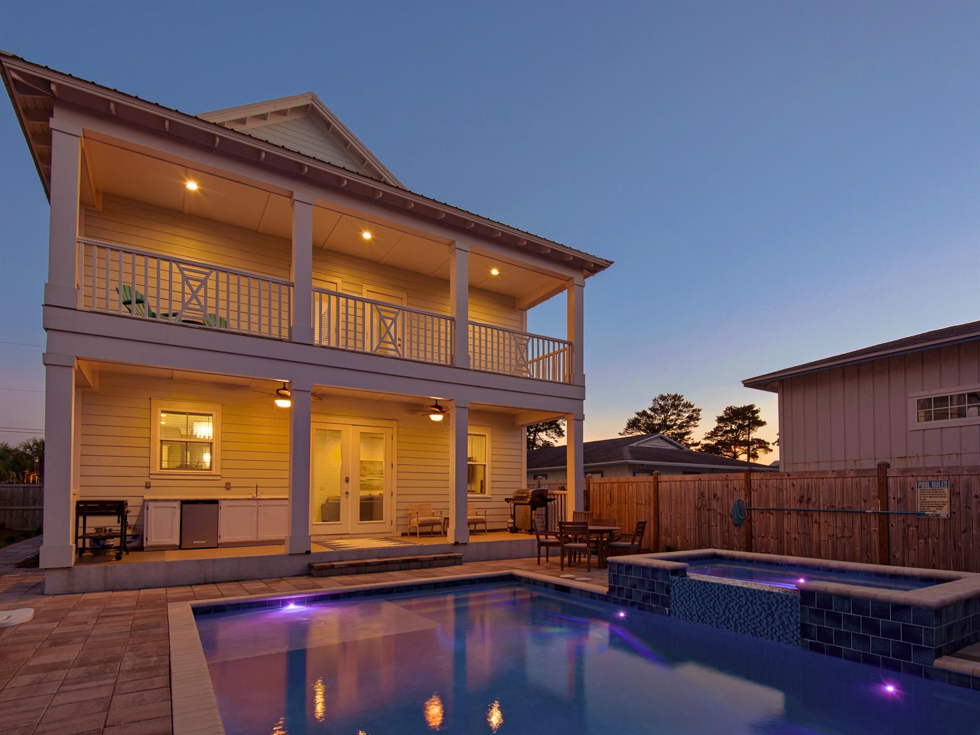 Pool Deck in the Evening