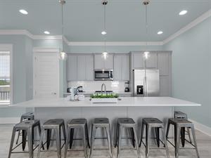 Kitchen with additional breakfast bar seating