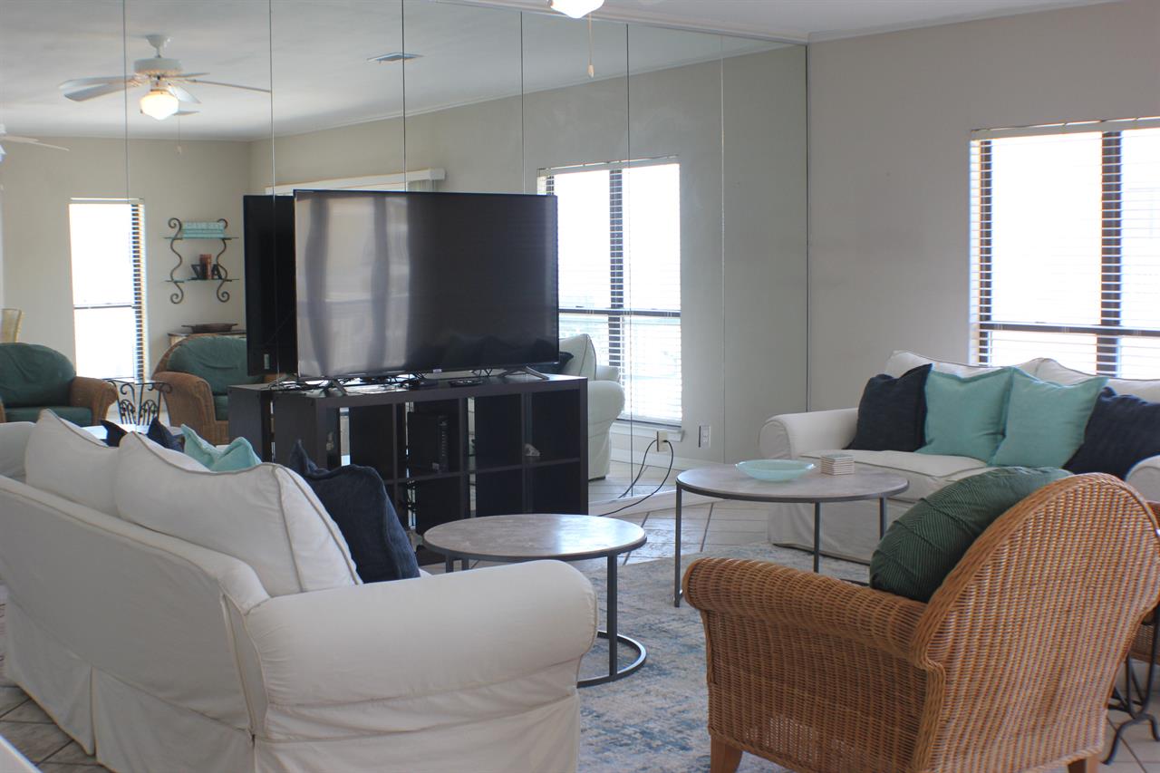 Living Area with Flat Screen TV