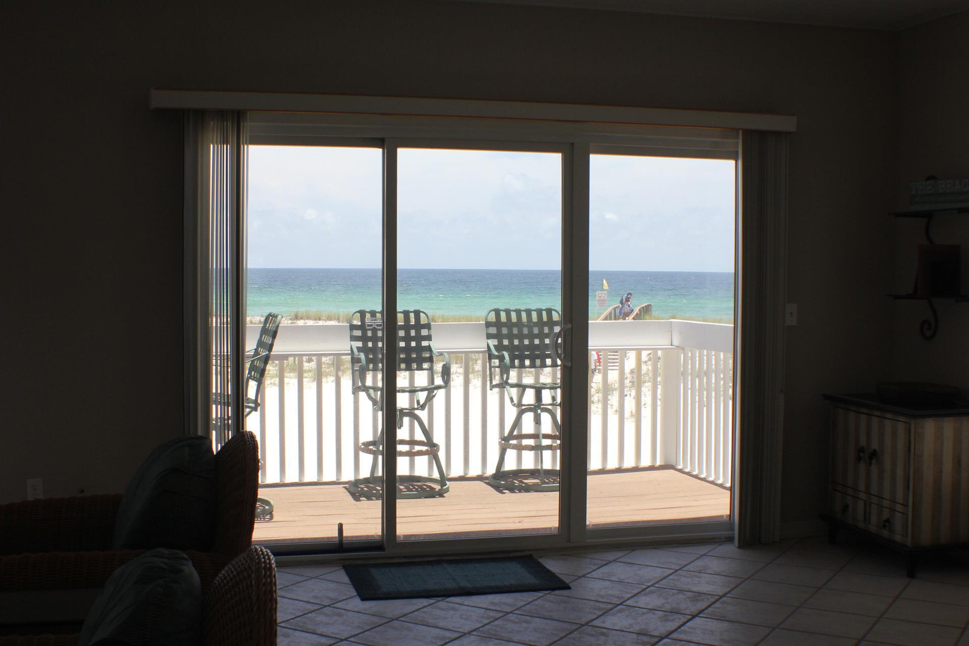 Balcony off Living and Dining Areas