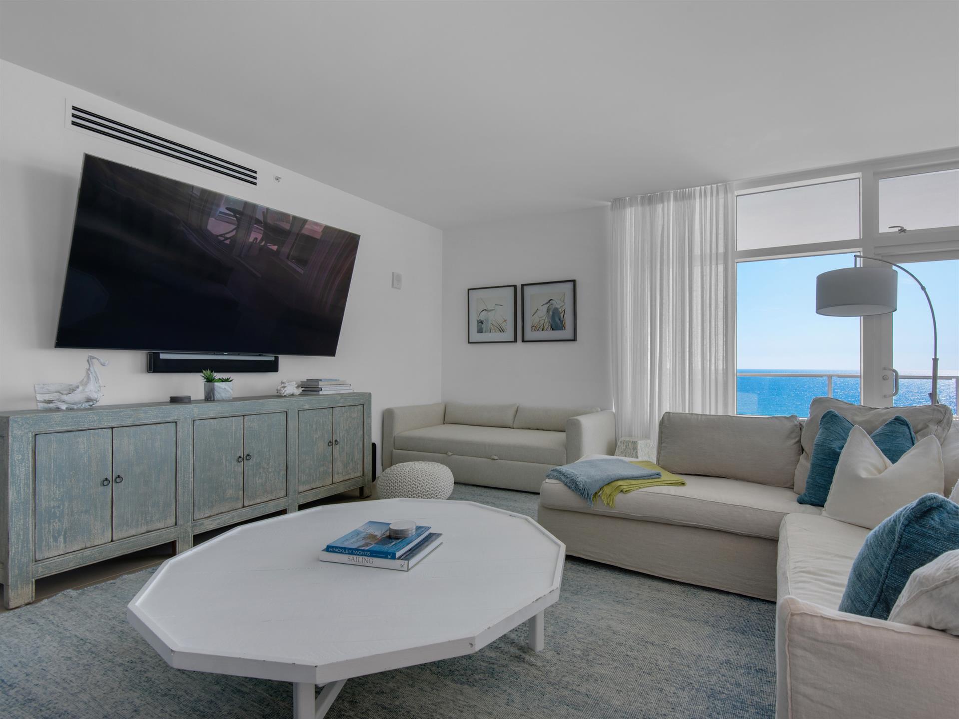 Living Area with Flat Screen TV