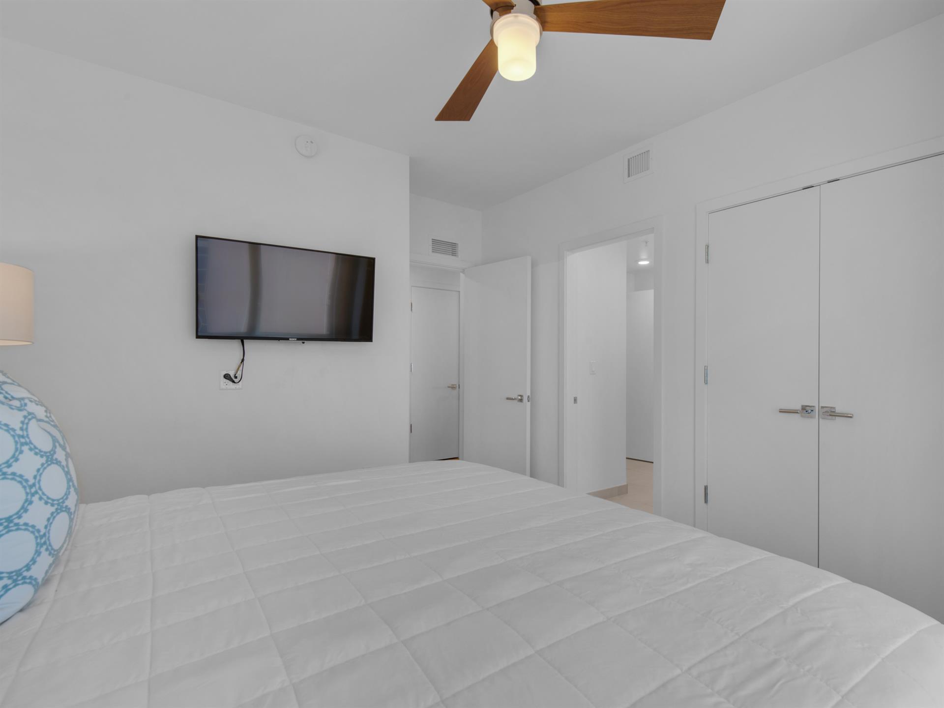 Guest Bedroom 1 with King Bed and Flat Screen TV