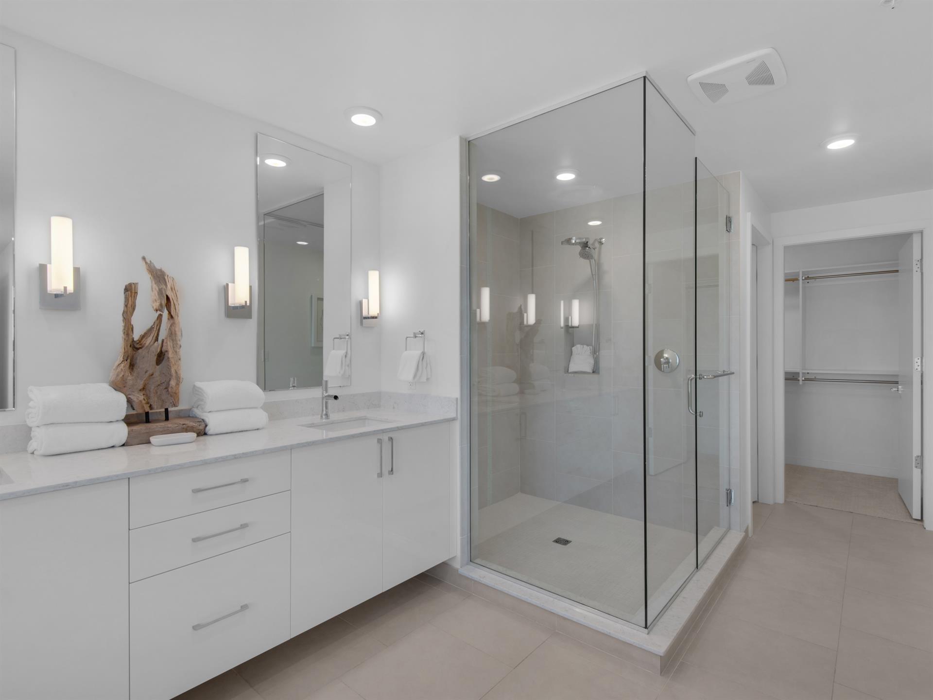 Huge Guest Bathroom with WalkIn Shower and Closet