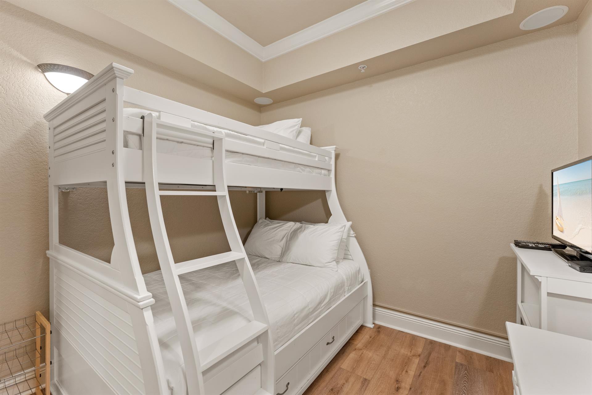 Guest Bedroom 4 with Triple Bunk and Flat Screen TV
