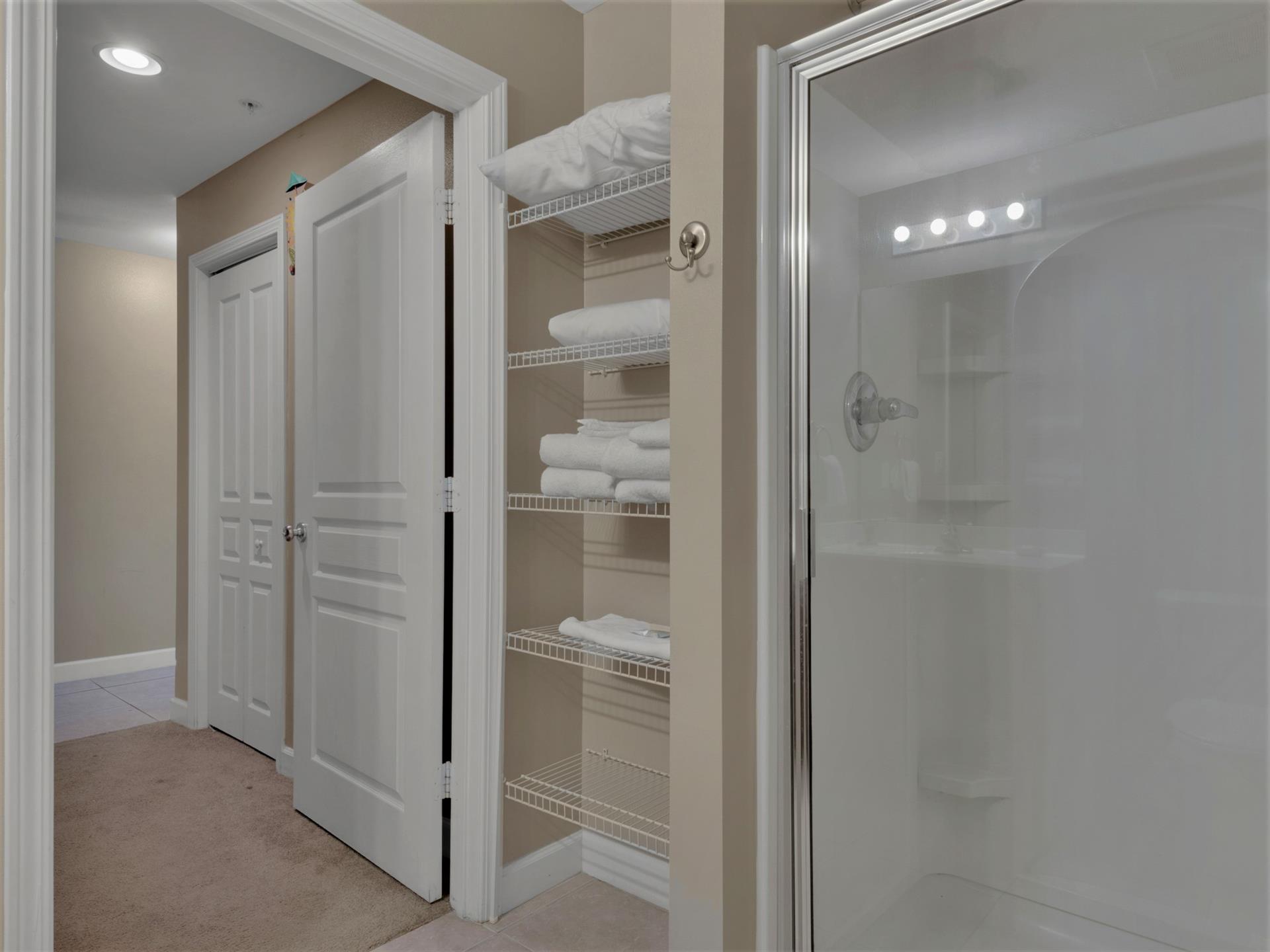 Guest bathroom with walk in shower