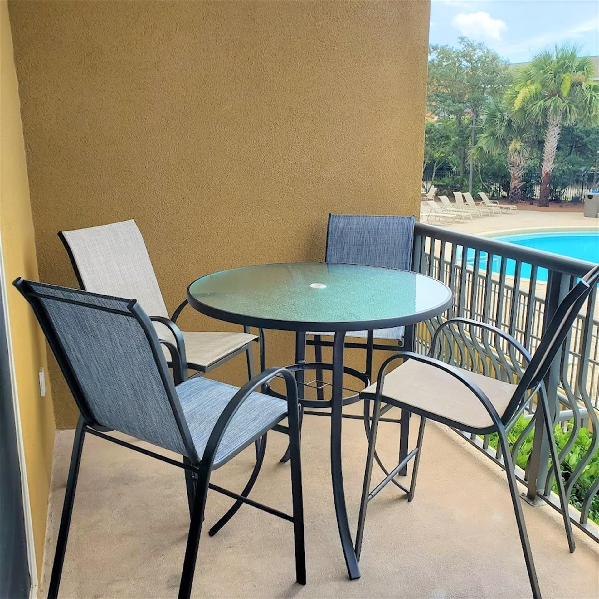 Large private balcony