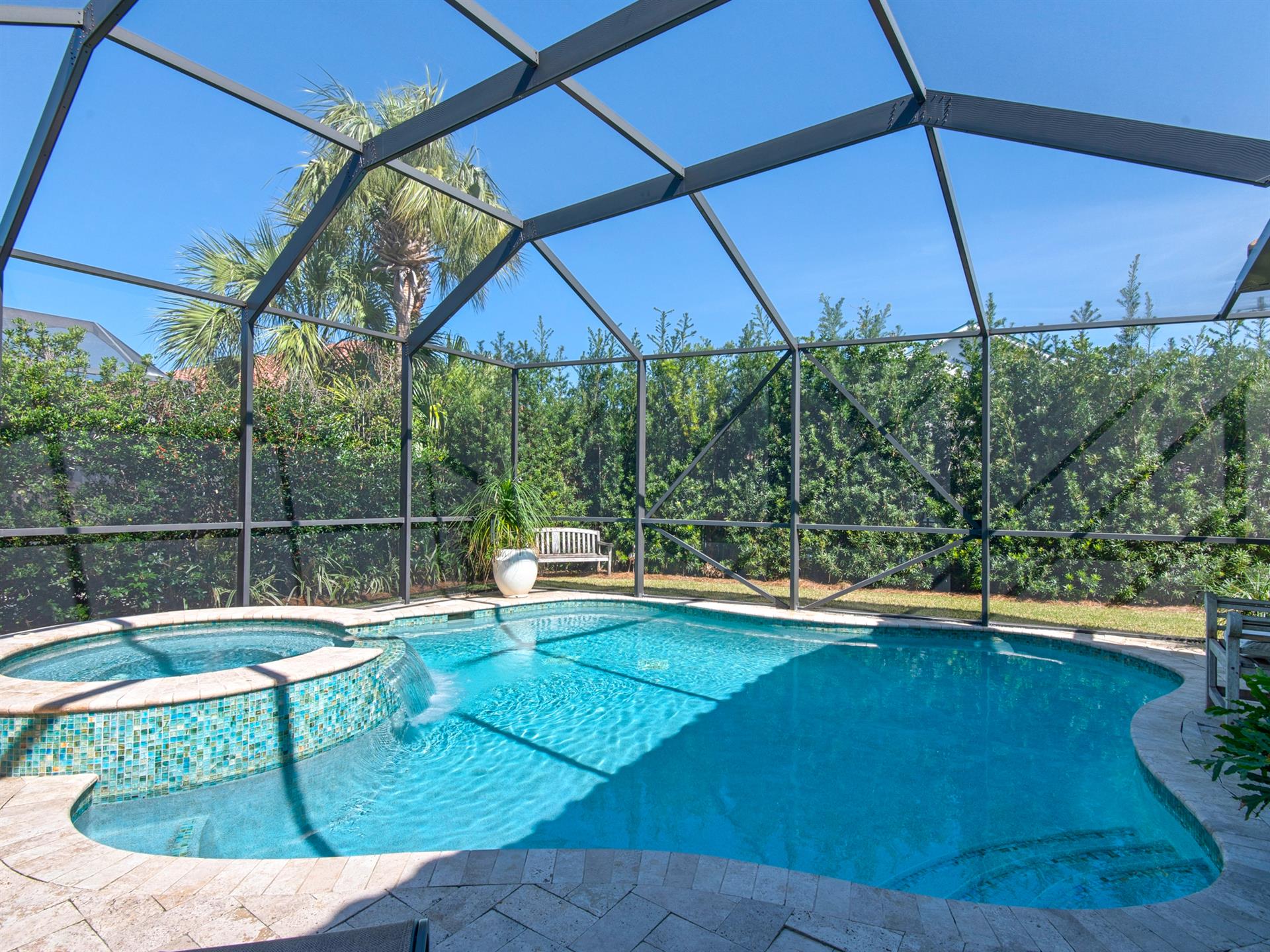 Relax in the Covered Pool