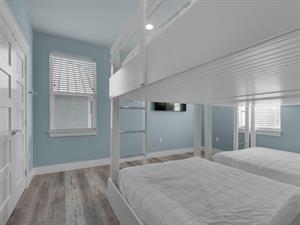 2nd Floor queen bunk room 2 TV