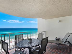Dining Table and Lounger on Patio