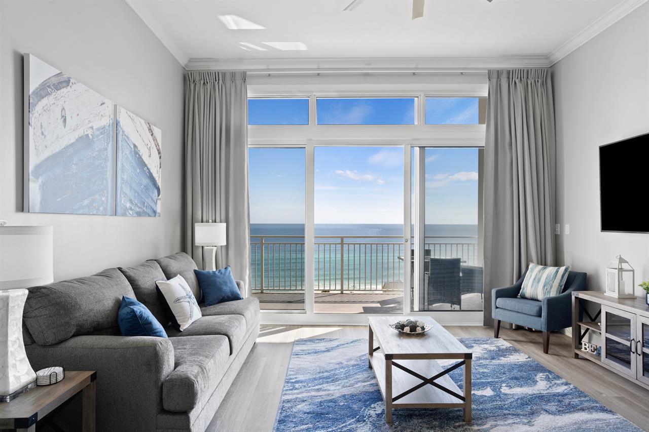 Living Area with Private Balcony Access