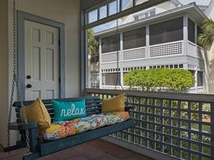 Swing your troubles away on the screened Porch
