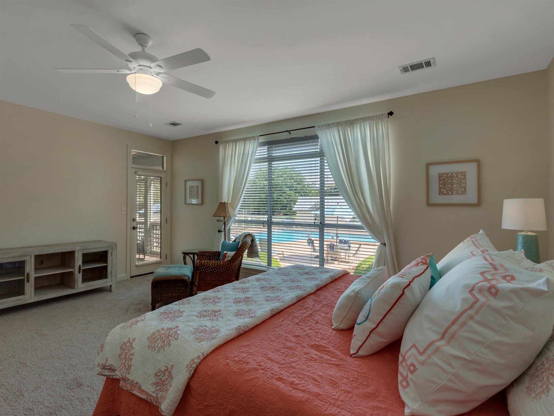 Private Entry to Screened Porch from Primary Bedroom