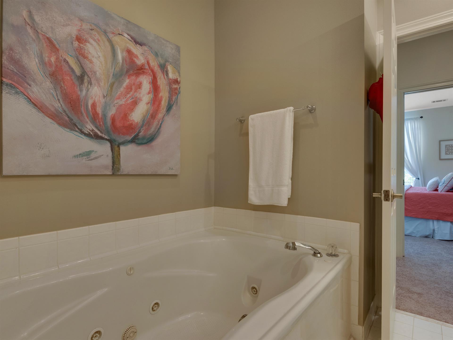 Primary Bath with Jacuzzi tub and  Walk in Shower