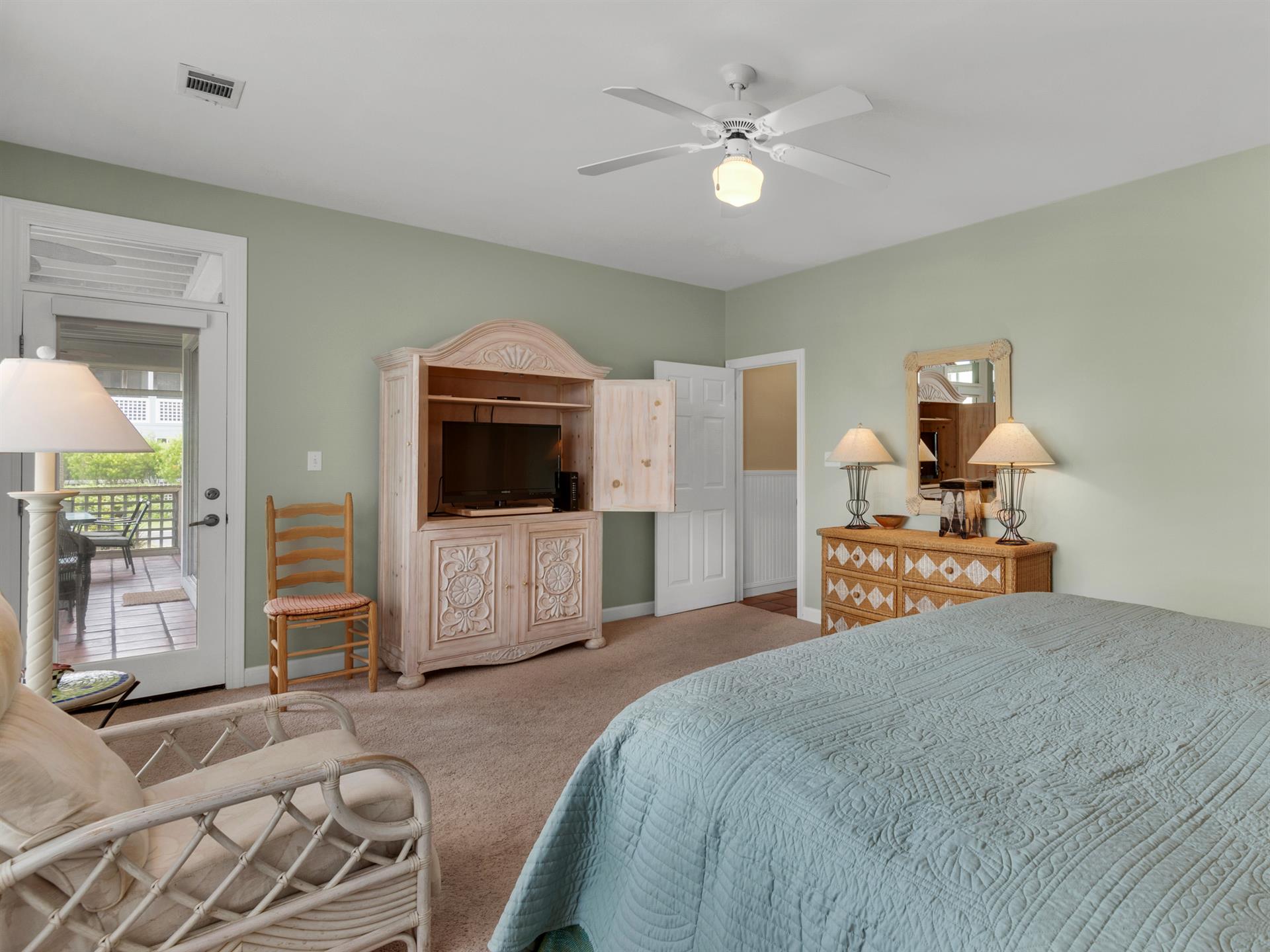Flat Screen TV in Primary Bedroom