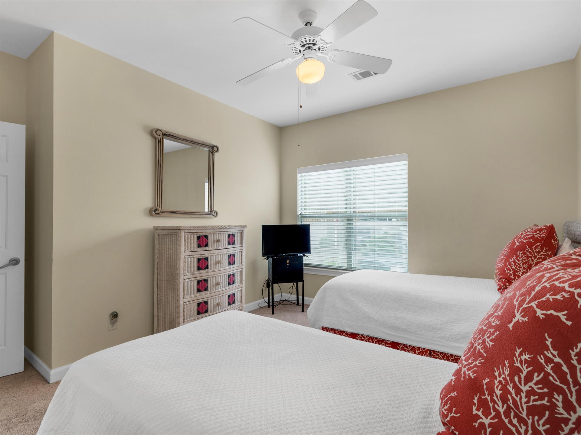 Twin Bedroom Flat Screen TV