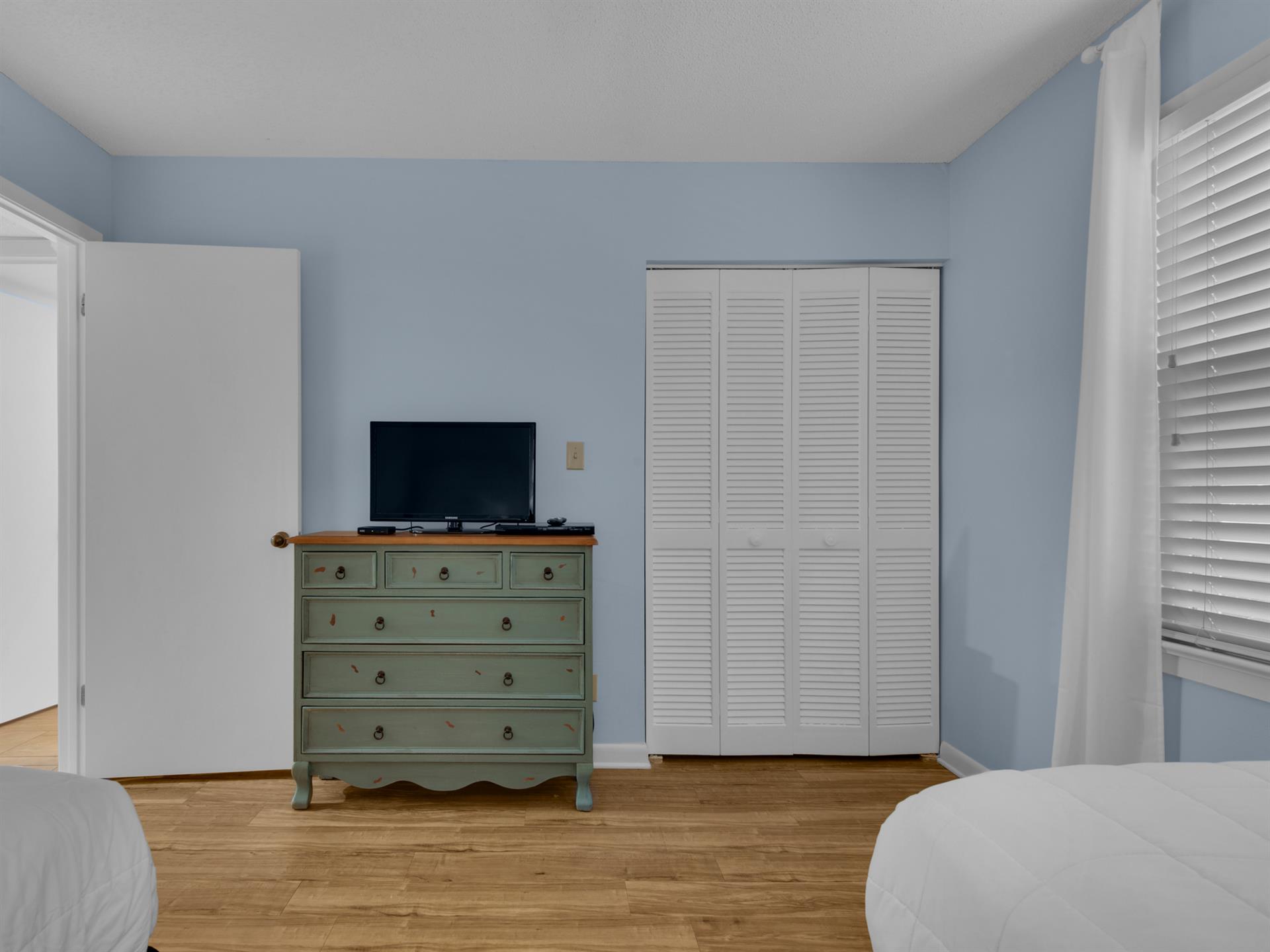 Flat Screen TV in Guest Bedroom