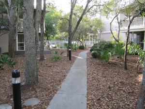 Walkway to large Pool
