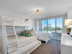 Guest Bedroom with twin, triple bunk and trundle