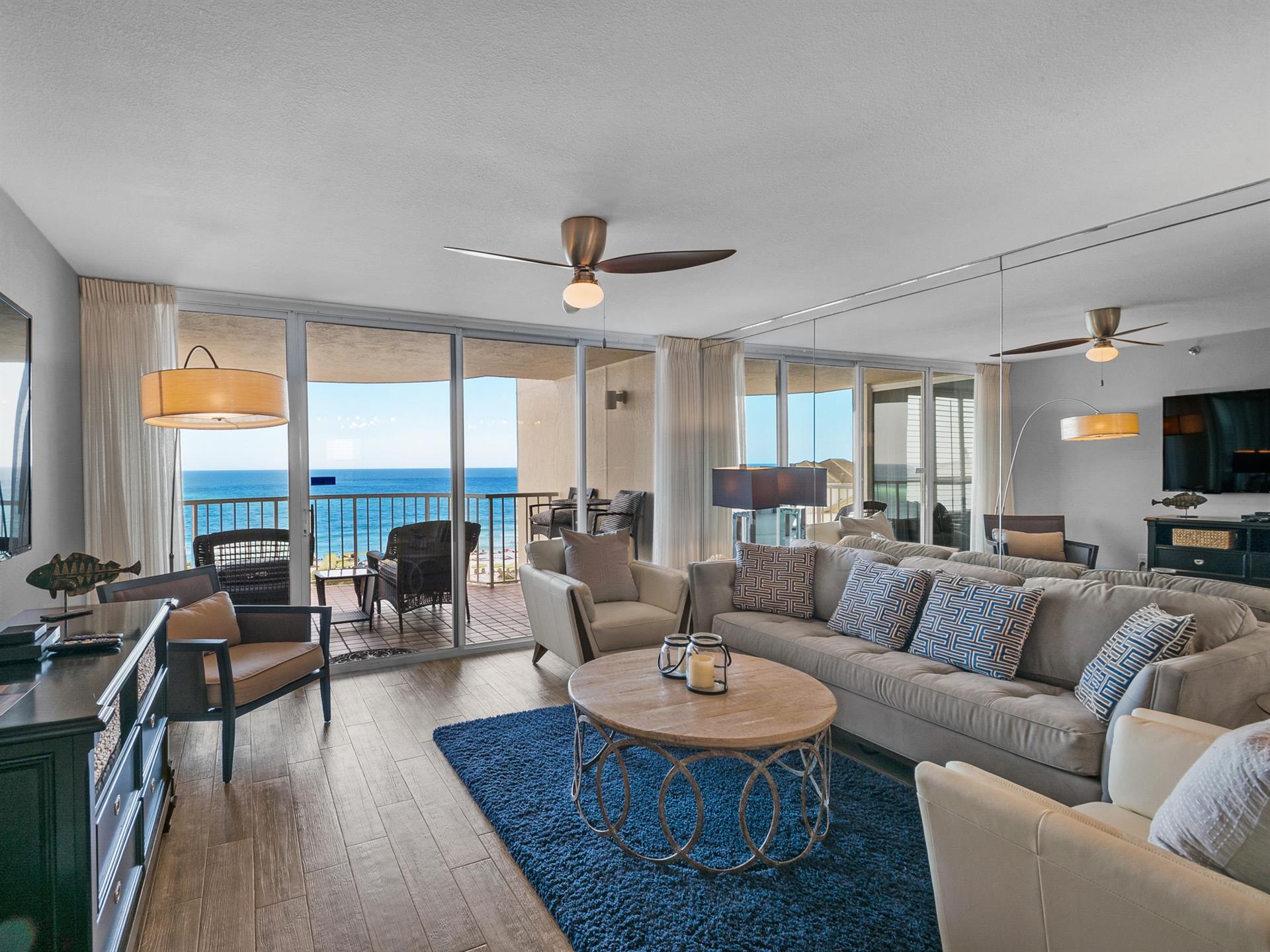 Living Area with Gorgeous Gulf Views