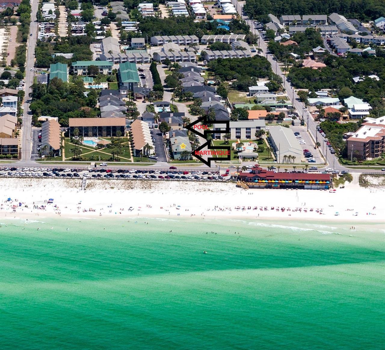 Great location and comes with 3 Beach Set Ups 6 chairs and 3 umbrellas Seasonally provided