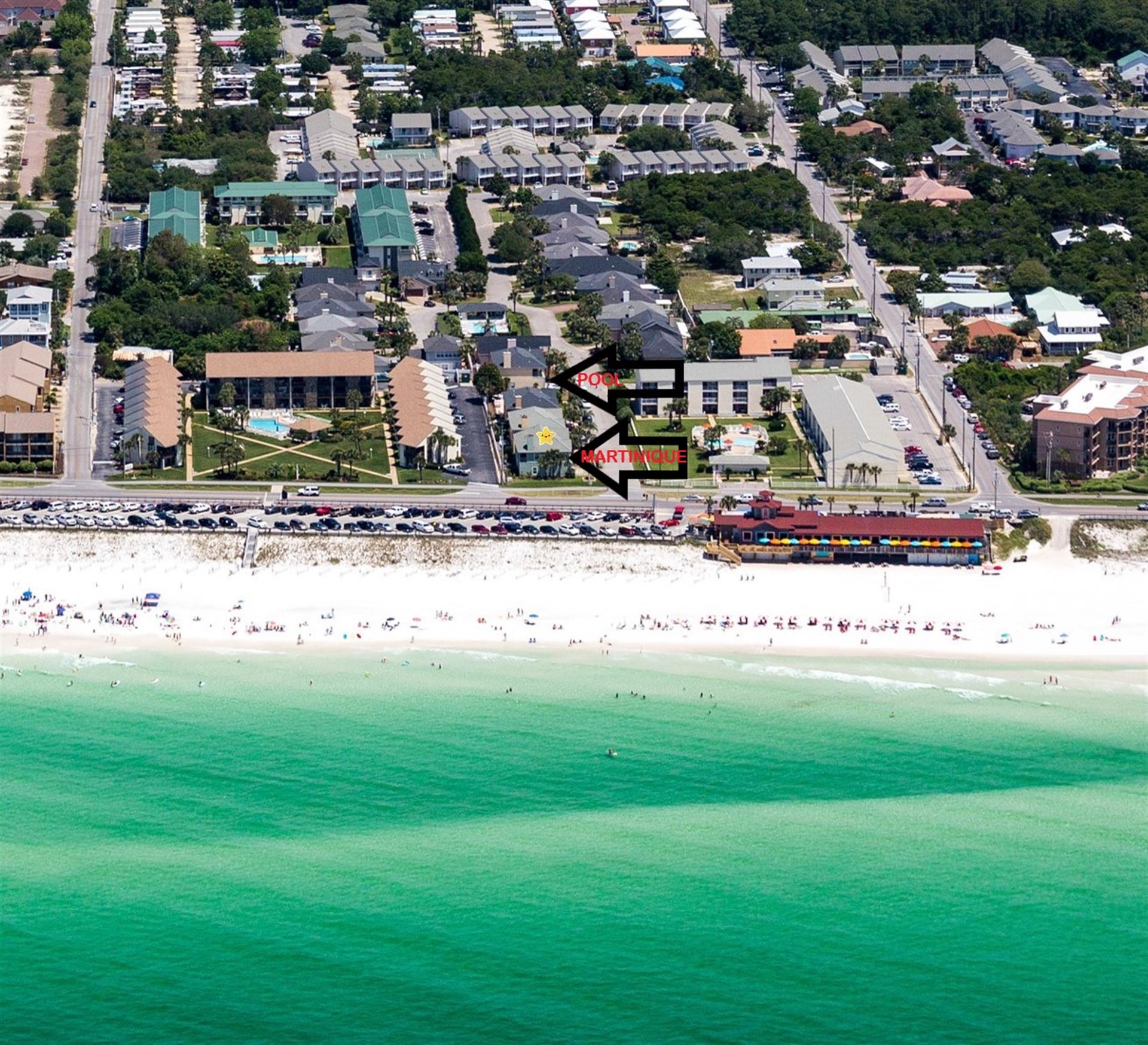 Great location and comes with 3 Beach Set Ups 6 chairs and 3 umbrellas Seasonally provided