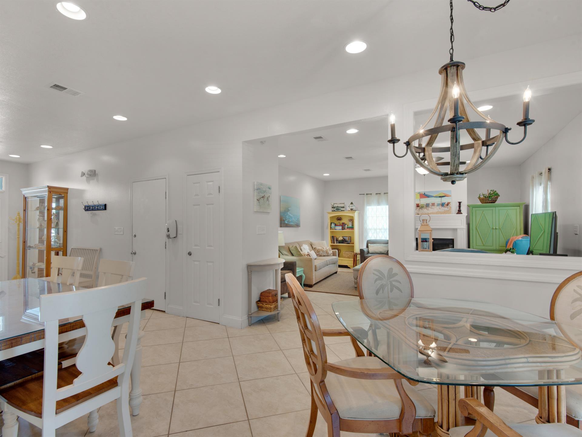 Dining area and living area