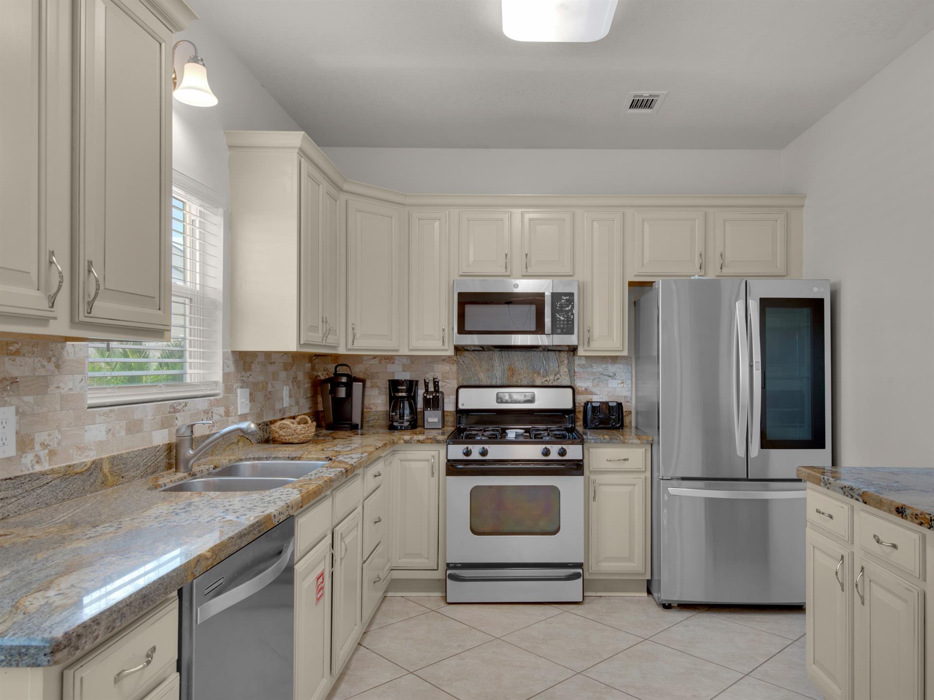 Large kitchen with modern appliances